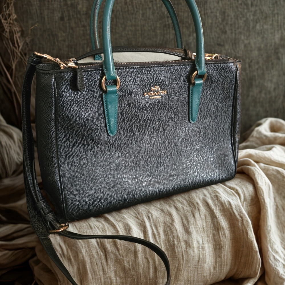 Coach Black and Teal Women's Bag